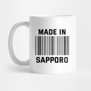 Black Text Made in Sapporo Mug